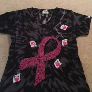 UA Scrubs Scrub Top MediumBreast Cancer Awareness